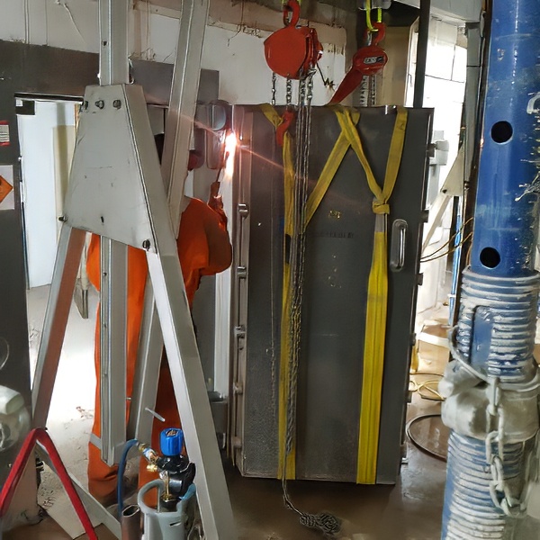 safely lifting safe vault door 